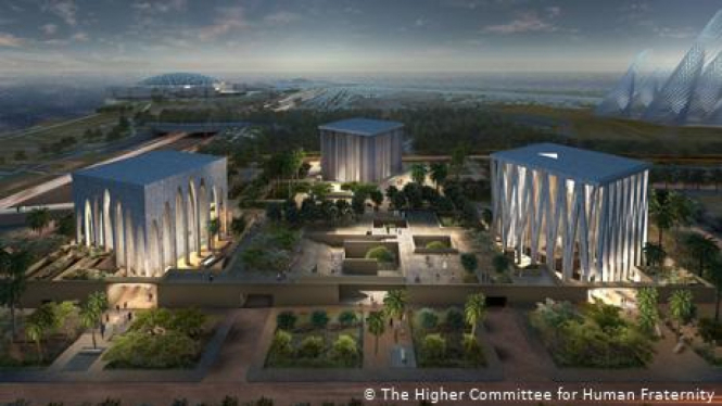 Selain sinagoga, akan ada juga gereja dan masjid yang dibangun dan menjadi bagian dari Rumah Keluarga Agama Abraham di Abu Dhabi, ibu kota Uni Emirat Arab.