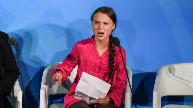 Greta Thunberg: "Kalian telah mencuri impian dan masa kecil saya dengan kata-kata kosong kalian." - Getty Images