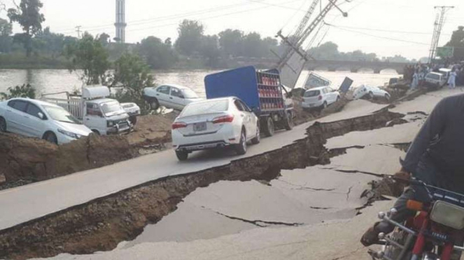 Kondisi gempa Pakistan.