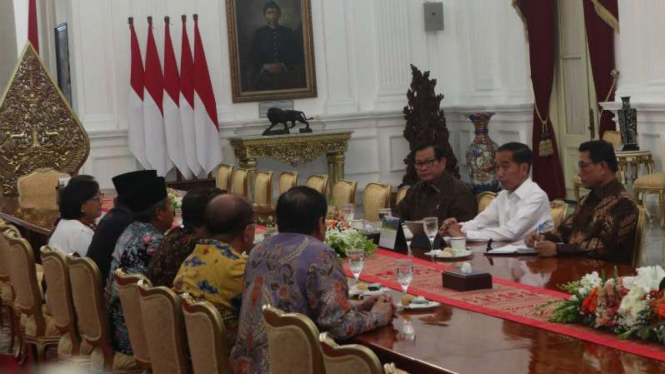 Presiden Jokowi bertemu para tokoh agama, di Istana, Kamis, 26 September 2019.