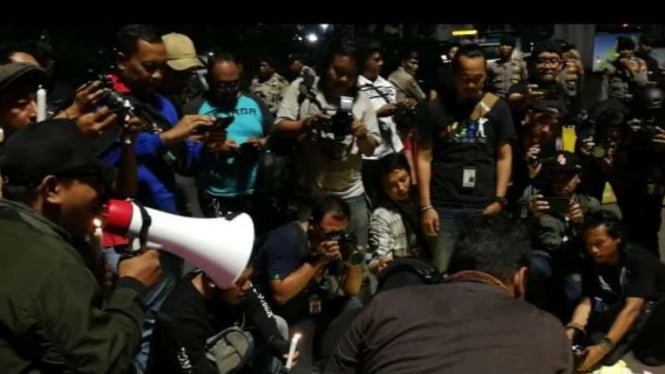 Wartawan tolak kekerasan dalam peliputan di Jakarta