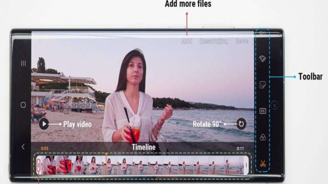 Cara editing video pakai Samsung Galaxy Note 10