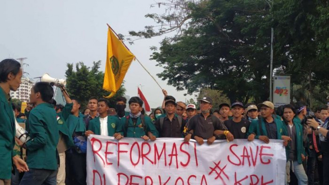 Demonstrasi mahasiswa di Jakarta beberapa waktu lalu.
