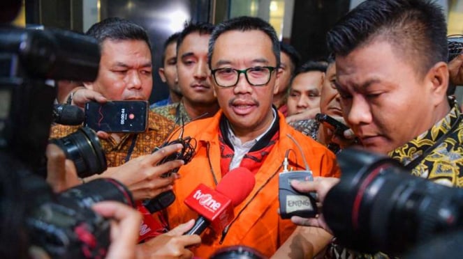 Mantan Menpora Imam Nahrawi ditahan KPK.