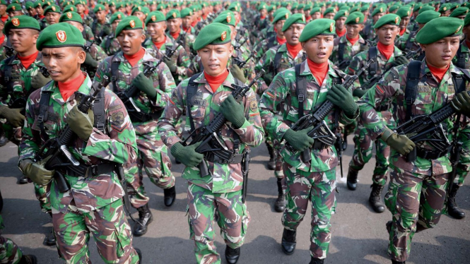 Apel Kesiapan Pasukan TNI Jelang Pelantikan Presiden & Wakil Presiden Terpilih 