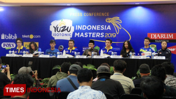 Suasana Konferensi Pers YUZU Indonesia Masters 2019 tadi siang (30/9/2019). (foto : Tria Adha/Times Indonesia)