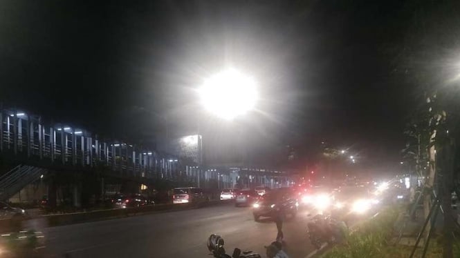 Satu ruas di Jalan Sudirman dibagi jadi dua arah Senin malam 30/9/2019