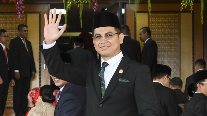 Tommy Kurniawan saat Pelantikan Anggota DPR Periode 2019-2024
