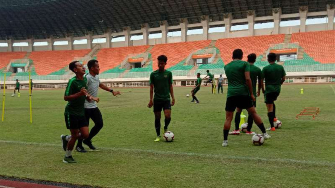 Beckham Putra Nugraha berlatih terpisah di Timnas Indonesia U-19.