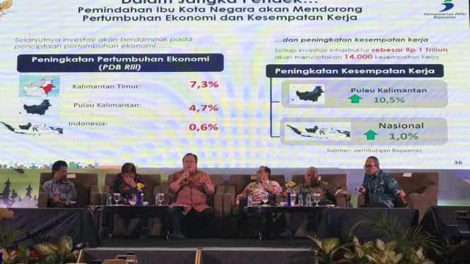 Menteri PPN/Kepala Bappenas, Bambang Brodjonegoro (tengah).