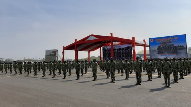 Gladiresik HUT TNI ke 74 di Lanud Halim Perdanakusumah, Jakarta