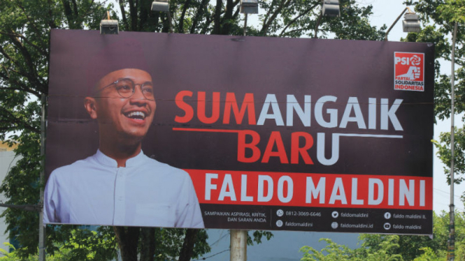 Baliho Faldo Maldini di Sumatera Barat