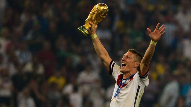 Bastian Schweinsteiger saat membawa Timnas Jerman juara Piala Dunia 2014