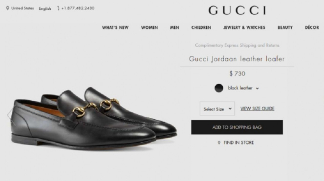 Gucci Jordan leather loafer