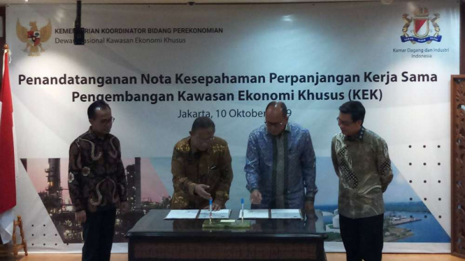 MoU Pengembangan KEK antara Kemenko Perekonomian dan Kadin Indonesia.