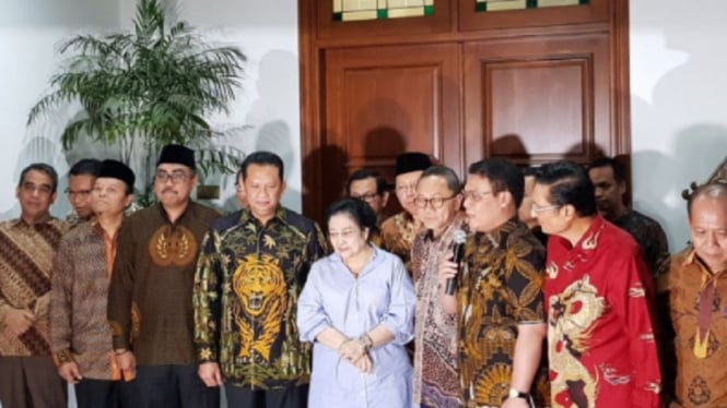 Pimpinan MPR berkunjung ke rumah Megawati di Menteng