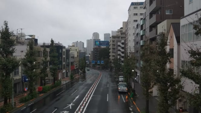 Jalanan sepi, Warga Jepang memilih diam di rumah selama ada Topan Hagibis