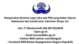 Viral PNS Akan Dipecat Jika Tulis Ujaran Kebencian, Ternyata Hoax
