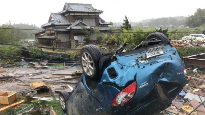 Dampak Topan Hagibis yang menerjang Jepang akhir pekan lalu