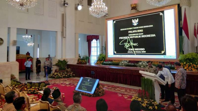 Presiden Joko Widodo (Jokowi) meresmikan Satelit Palapa Ring 