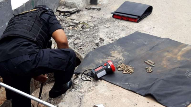 Penemuan 119 peluru di gorong-gorong Kota Yogyakarta, Kamis, 17 Oktober 2019.