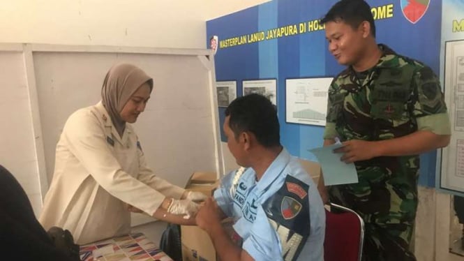 Prajurit TNI AU di Papua Jalani Tes HIV/AIDS