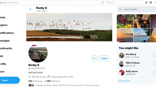 Akun Twitter Rocky Gerung di-hack.