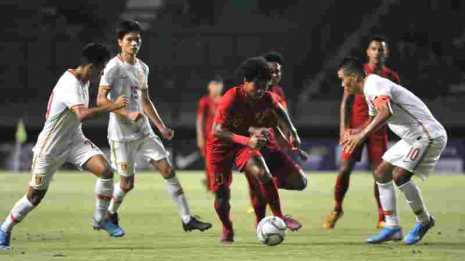 Timnas Indonesia U-19 Vs Timnas China U-19 di laga ujicoba.