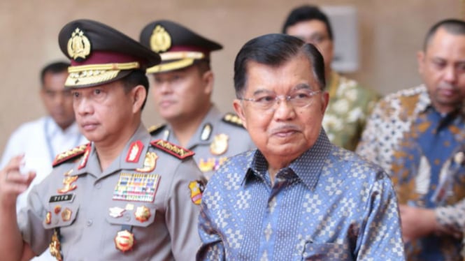 Kapolri Jenderal Tito Karnavian dan Wapres Jusuf Kalla