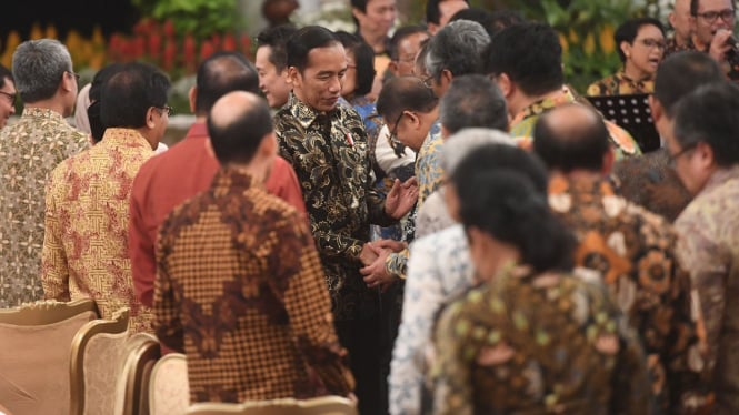 Perpisahan Kabinet Kerja Jokowi-JK Jusuf Kalla tahun saat periode pertama Jokowi berakhir. (Foto dokumentasi)