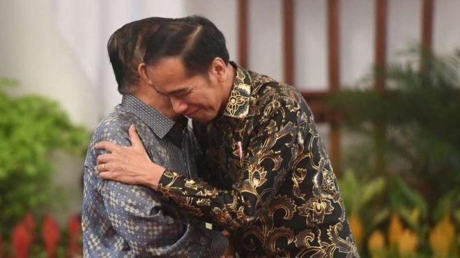 Presiden Joko Widodo perpisahan dengan Wakil Presiden, Jusuf Kalla