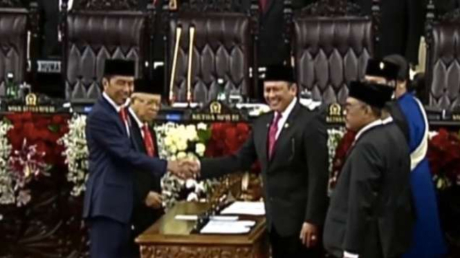 Pelantikan Presiden Jokowi dan Wapres Maruf Amin di MPR