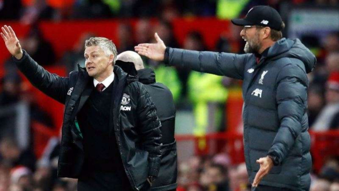 Ole Gunnar Solskjaer (kiri) dan Juergen Klopp (kanan)