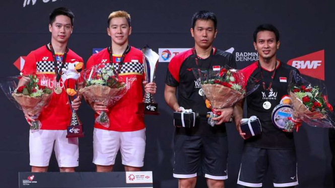 Kevin Sanjaya Sukamuljo/Marcus Fernaldi Gideon juara Denmark Open 2019