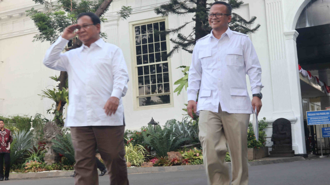 Ketua Umum Gerindra Prabowo Subianto datangi Istana