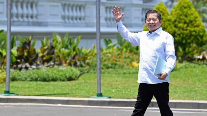 Suharso Monoarfa datang ke Istana Kepresidenan Jakarta