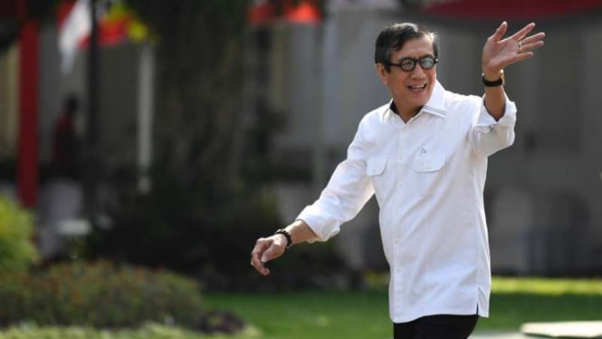 Yasonna Laoly di Istana Kepresidenan Jakarta