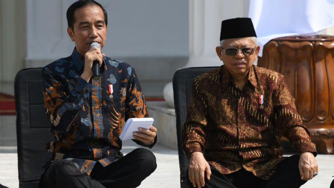 Presiden Joko Widodo dan Wapres KH. Ma'ruf Amin