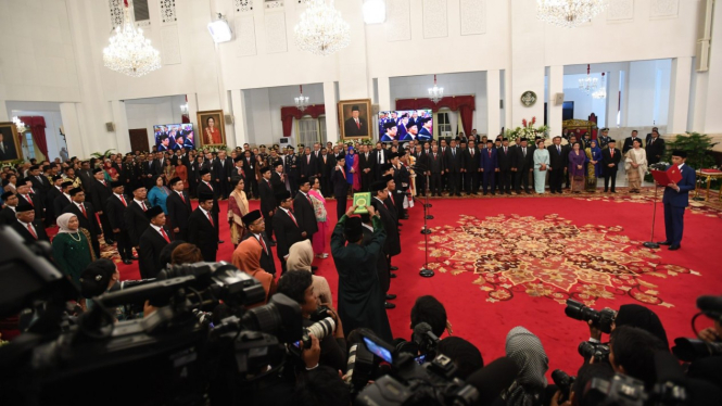 Pelantikan Kabinet Indonesia Maju 2019-2024.