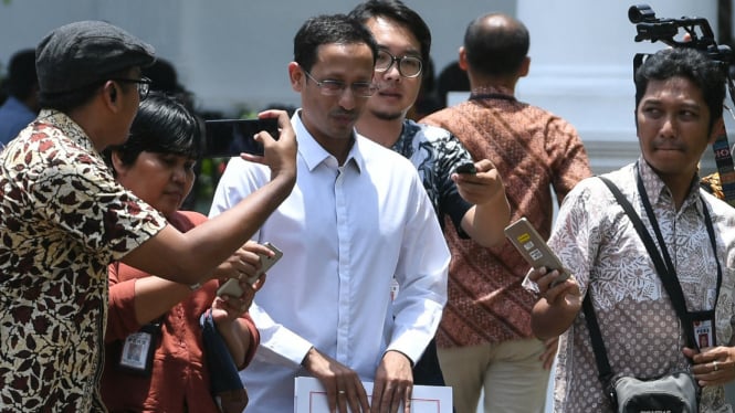 Mendikbud Nadiem Makarim di Istana Negara