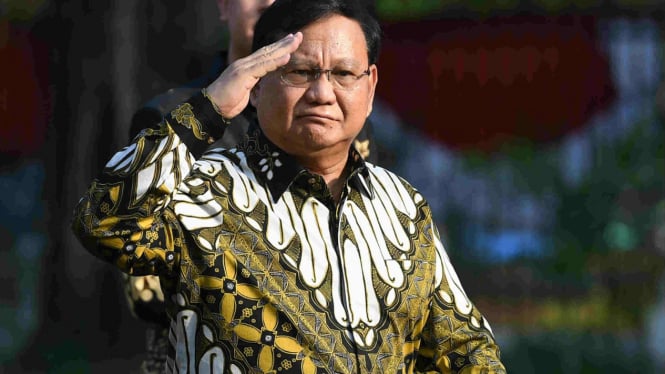 Menteri Pertahanan Prabowo Subianto di Istana Negara