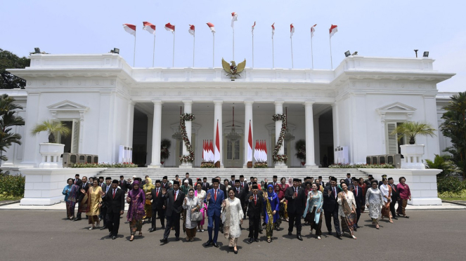 Jajaran Menteri Kabinet Indonesia Maju 2019-2024.