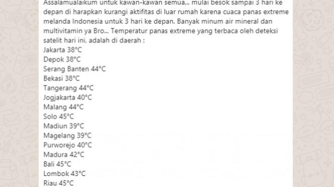 Cuaca ekstrem di Indonesia