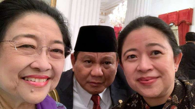 Megawati, Prabowo y Puan Maharani recientemente se tomaron una selfie. (foto ilustrativa)