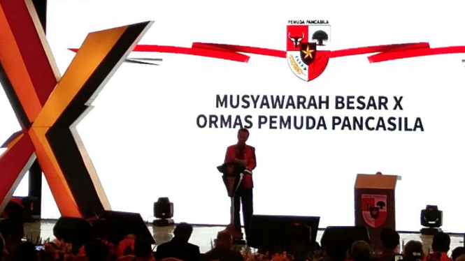 Presiden Joko Widodo hadiri Musyawarah Besar X Pemuda Pancasila.