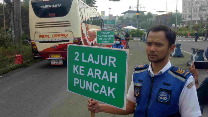 Uji coba sistem 2-1 di Puncak, Bogor, Jawa Barat