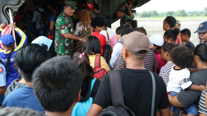 Pengungsi balik ke Wamena