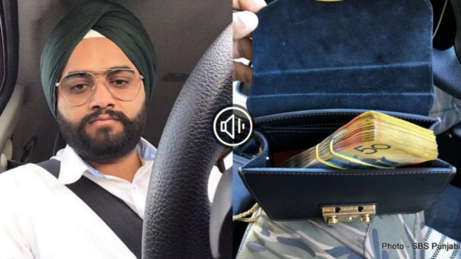 Gurbrinder Singh pengemudi Uber di Melbourne yang mengembalikan uang yang tertinggal di mobilnya.