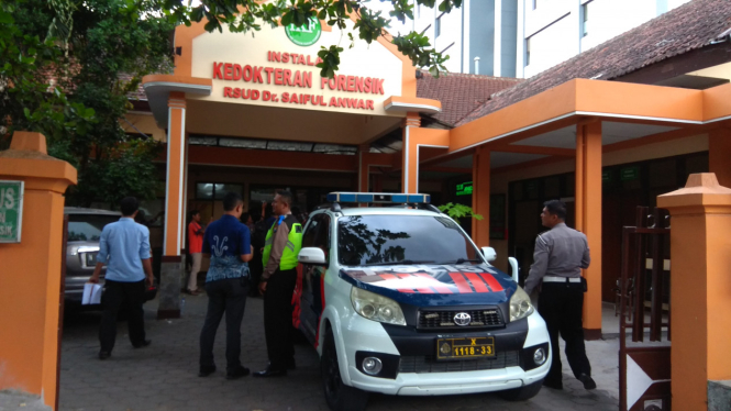 Lobi Kamar Mayat Rumah Sakit Saiful Anwar di Kota Malang, Jawa Timur, tempat jenazah balita bernama Agnes Arnelita diautopsi setelah diduga dianiaya oleh ayah tirinya pada Kamis, 31 Oktober 2019.