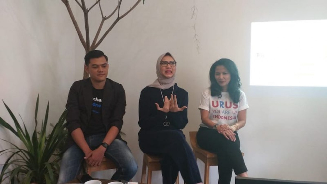 Saras Tri Seno (Co-Founder Virtual Run Indonesia & PR Yo Ayo Apps), Angkie Yudistia (Founder & CEO THISable, dan Syanda Kunto (Founder & CEO URUS)